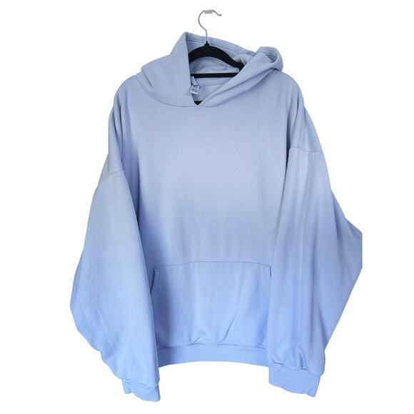 SKIMS Boyfriend Fleece Hoodie Sweatshirt 3X Oversized Cozy Zen Blue Cozy Lounge - Picture 2 of 7